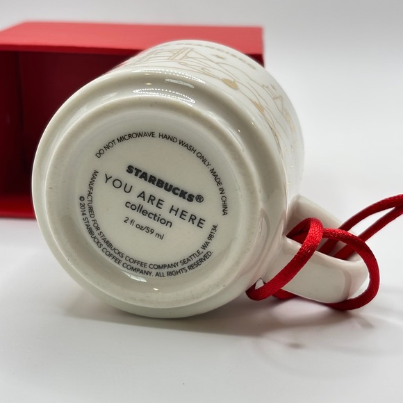 Starbucks You Are Here Collection Mug San Francisco Gold 2 oz Ceramic New Box - Picture 3 of 6